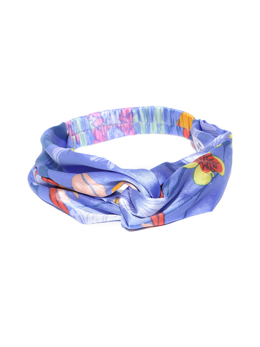 Blueberry Multi colour printed bow knot detailing  hair band