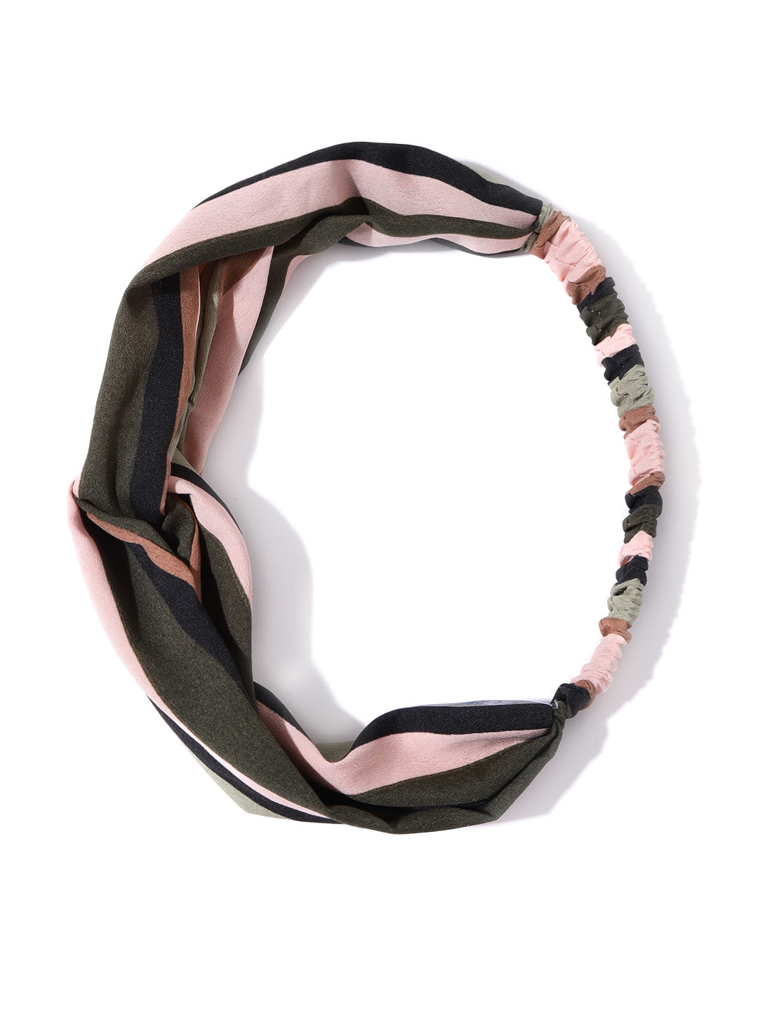 Blueberry multi colour stripe printed knoted hairband