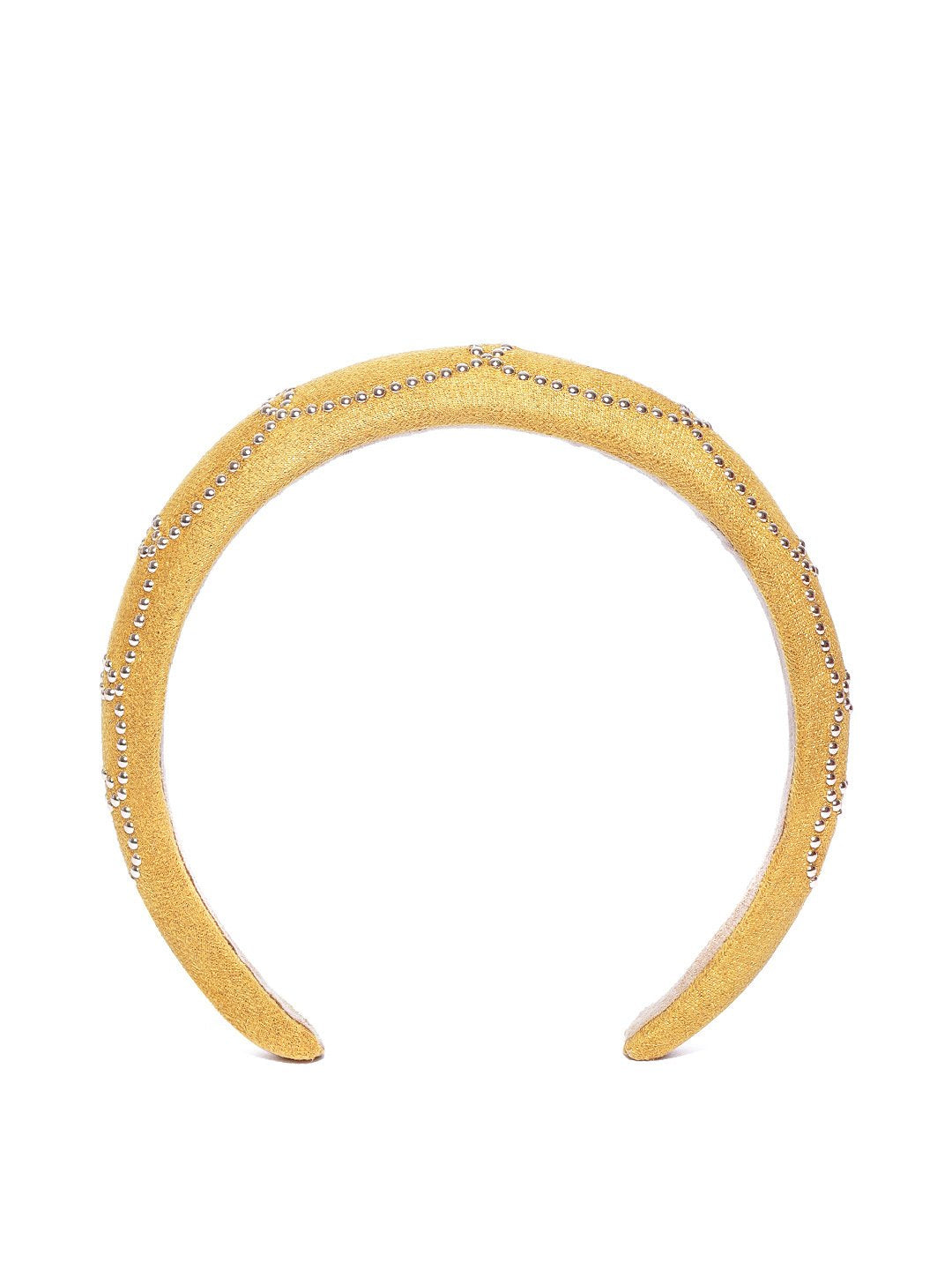 Blueberry yellow colour beaded detailing hairband