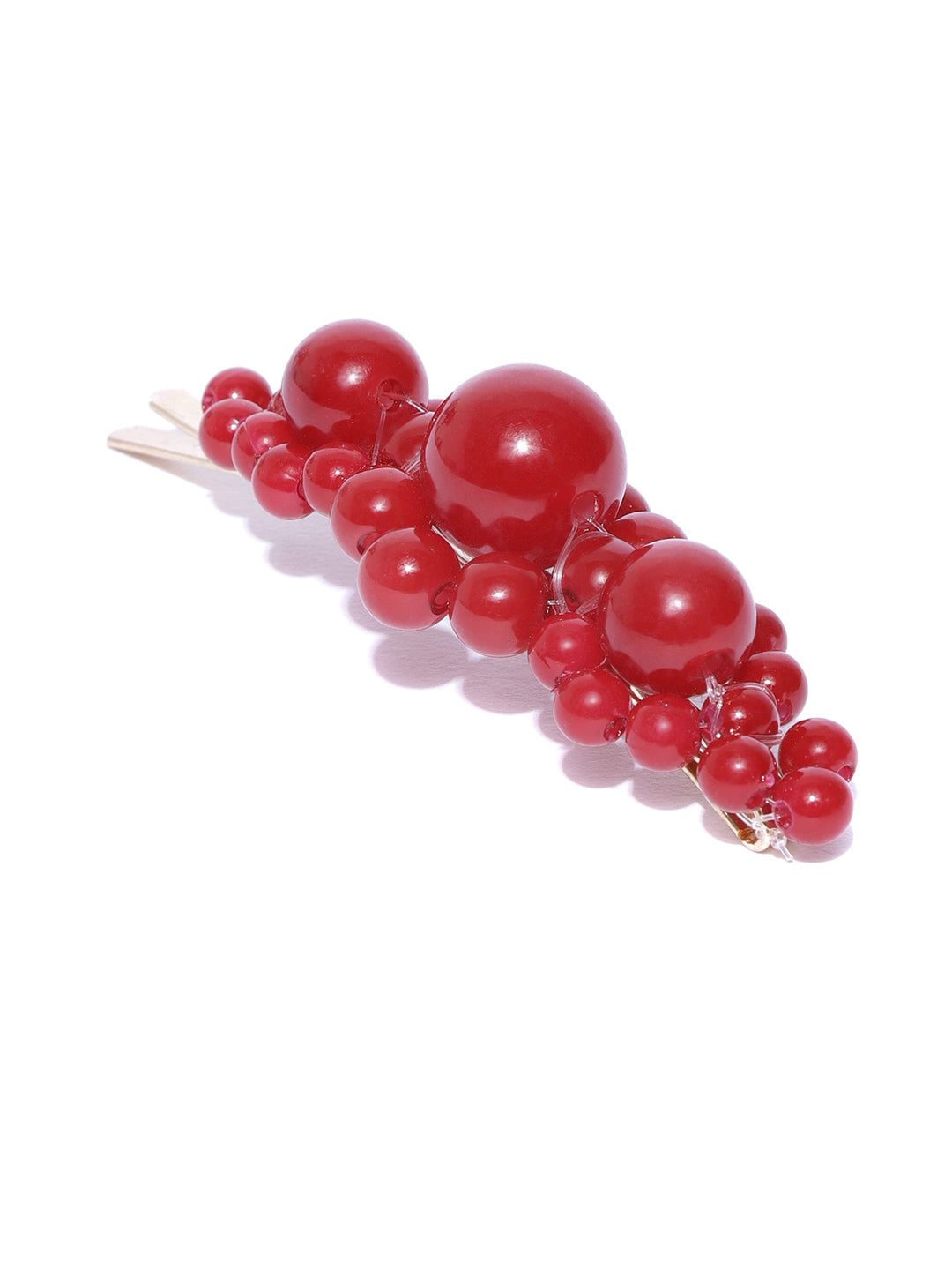 Blueberry red colour berry beads detailing hair pin