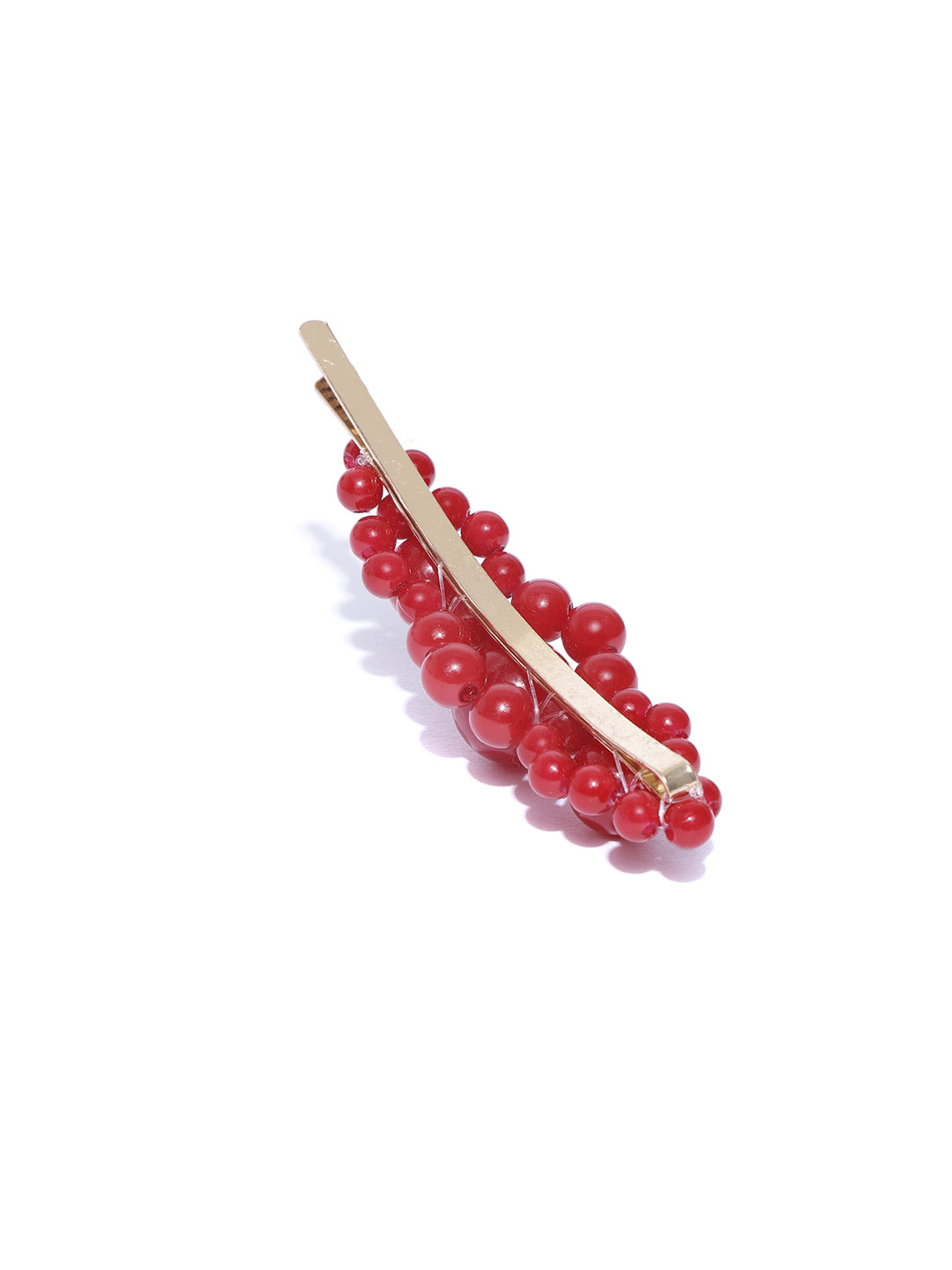 Blueberry red colour berry beads detailing hair pin