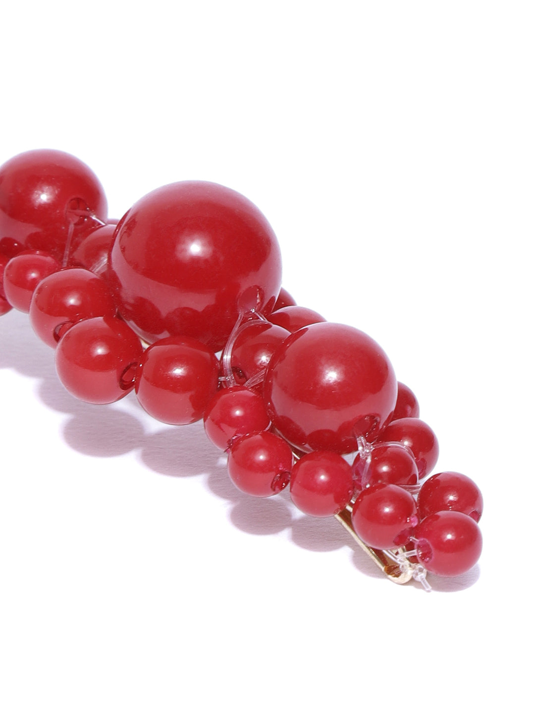 Blueberry red colour berry beads detailing hair pin