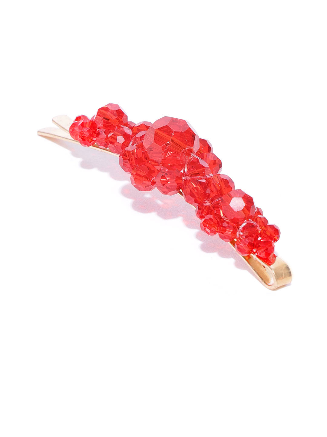 Blueberry red crystal stone detailing hair pin