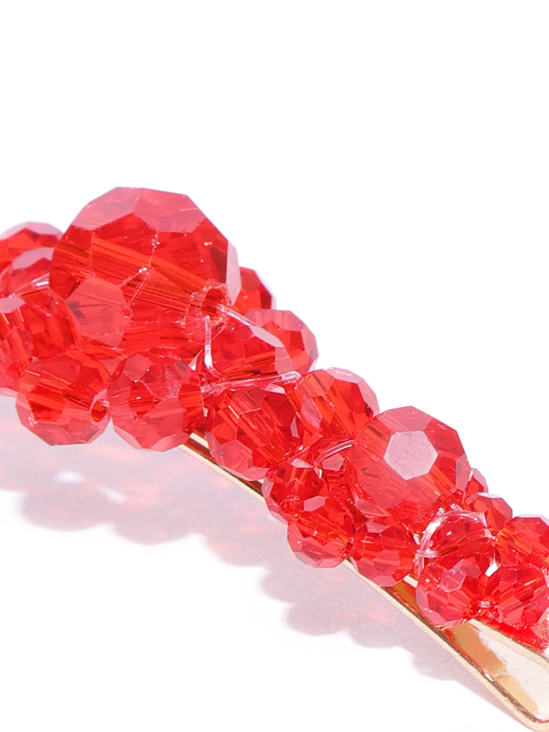 Blueberry red crystal stone detailing hair pin