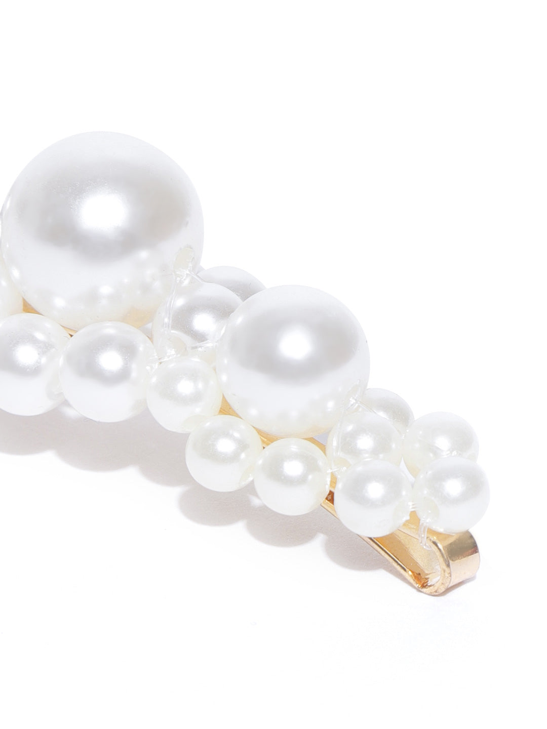 Blueberry offwhite pearl detailing hair pin