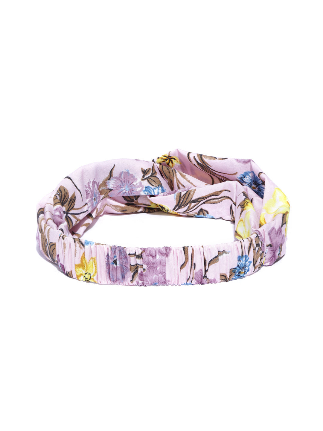 Blueberry multi floral printed knot hairband