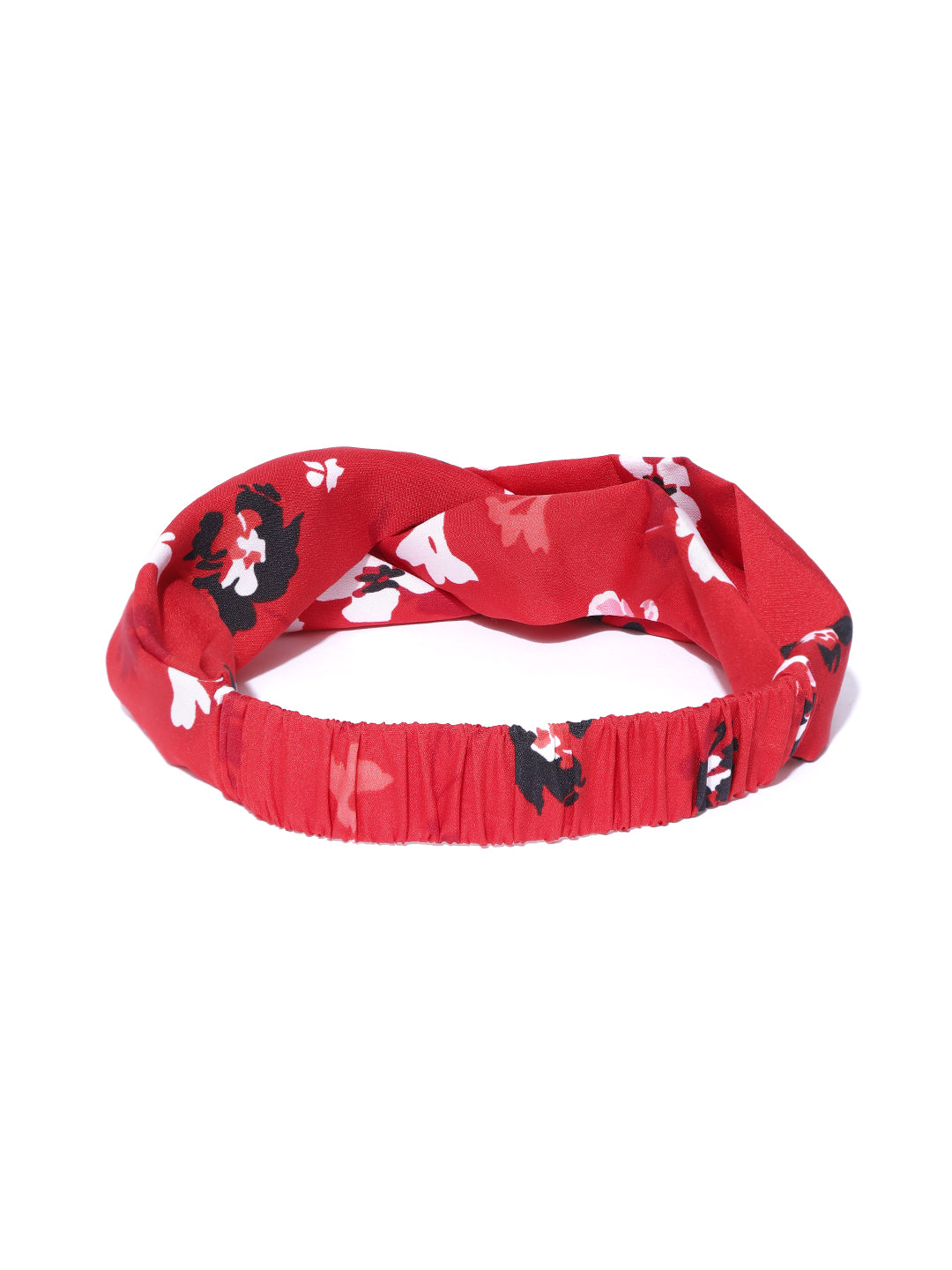 Blueberry multi floral printed red hairband