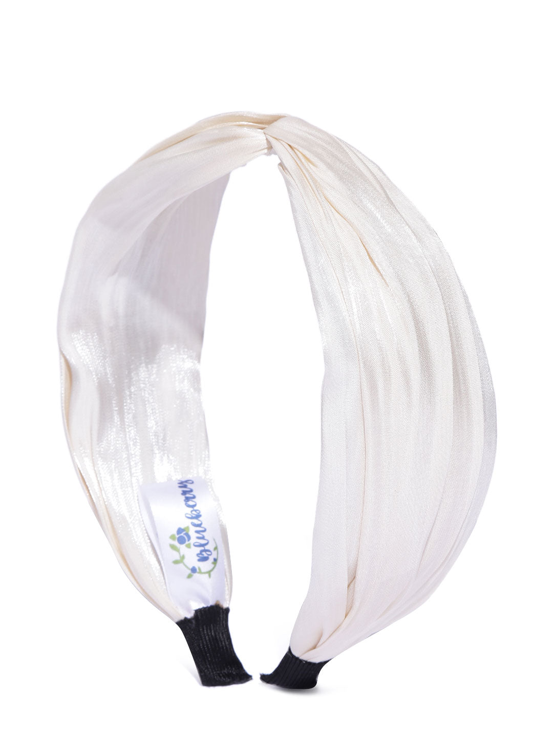Blueberry cream pleated knot hairband
