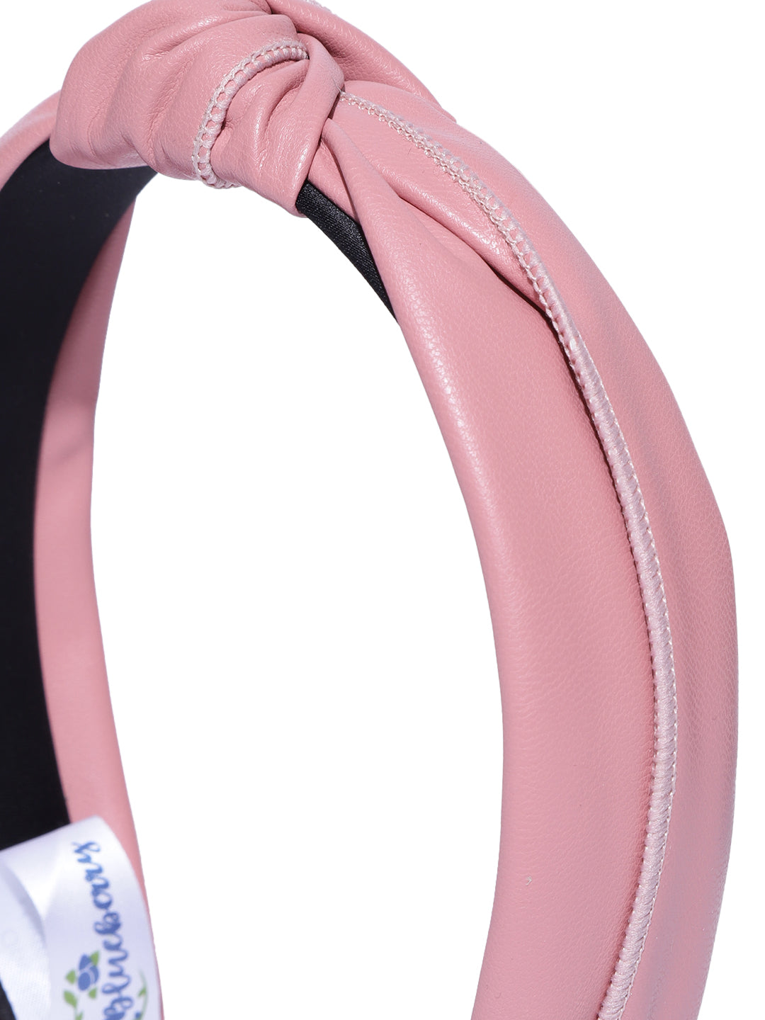 Blueberry pink synthetic leather knot hairband