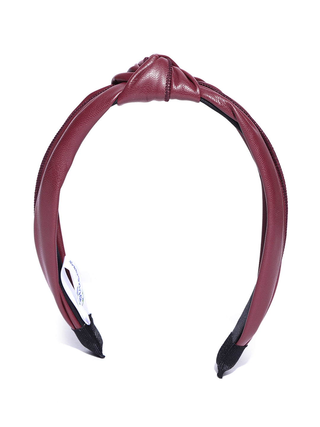 Blueberry red synthetic leather knot hairband