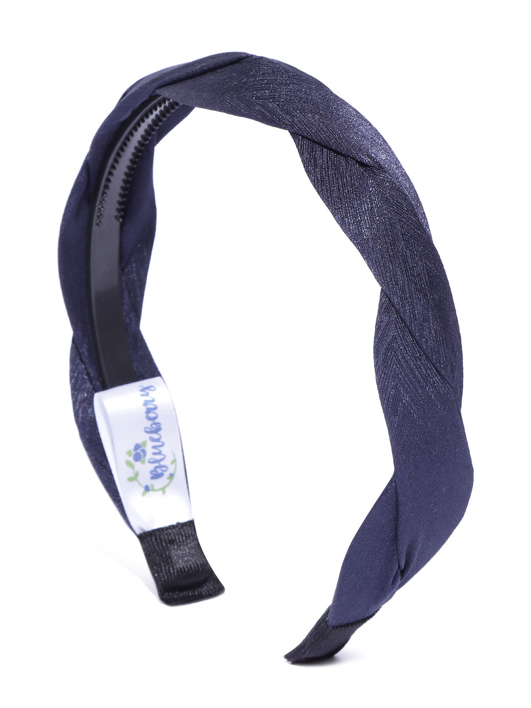 Blueberry navy blue pleated hairband