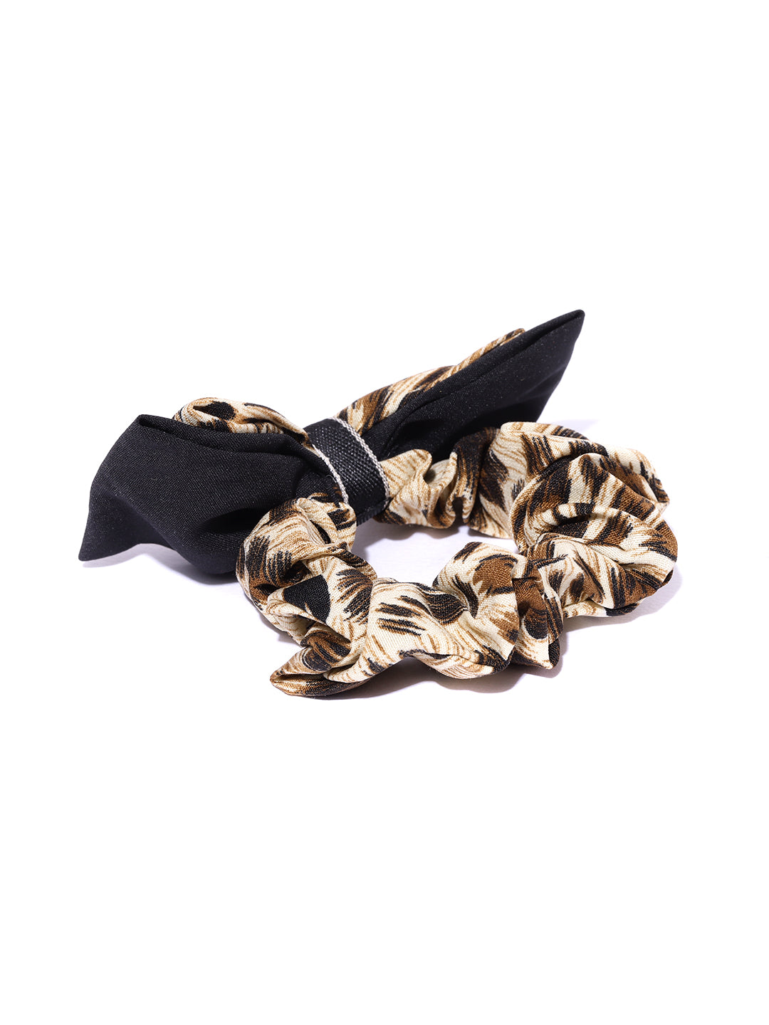 Blueberry animal printed bow scrunchie