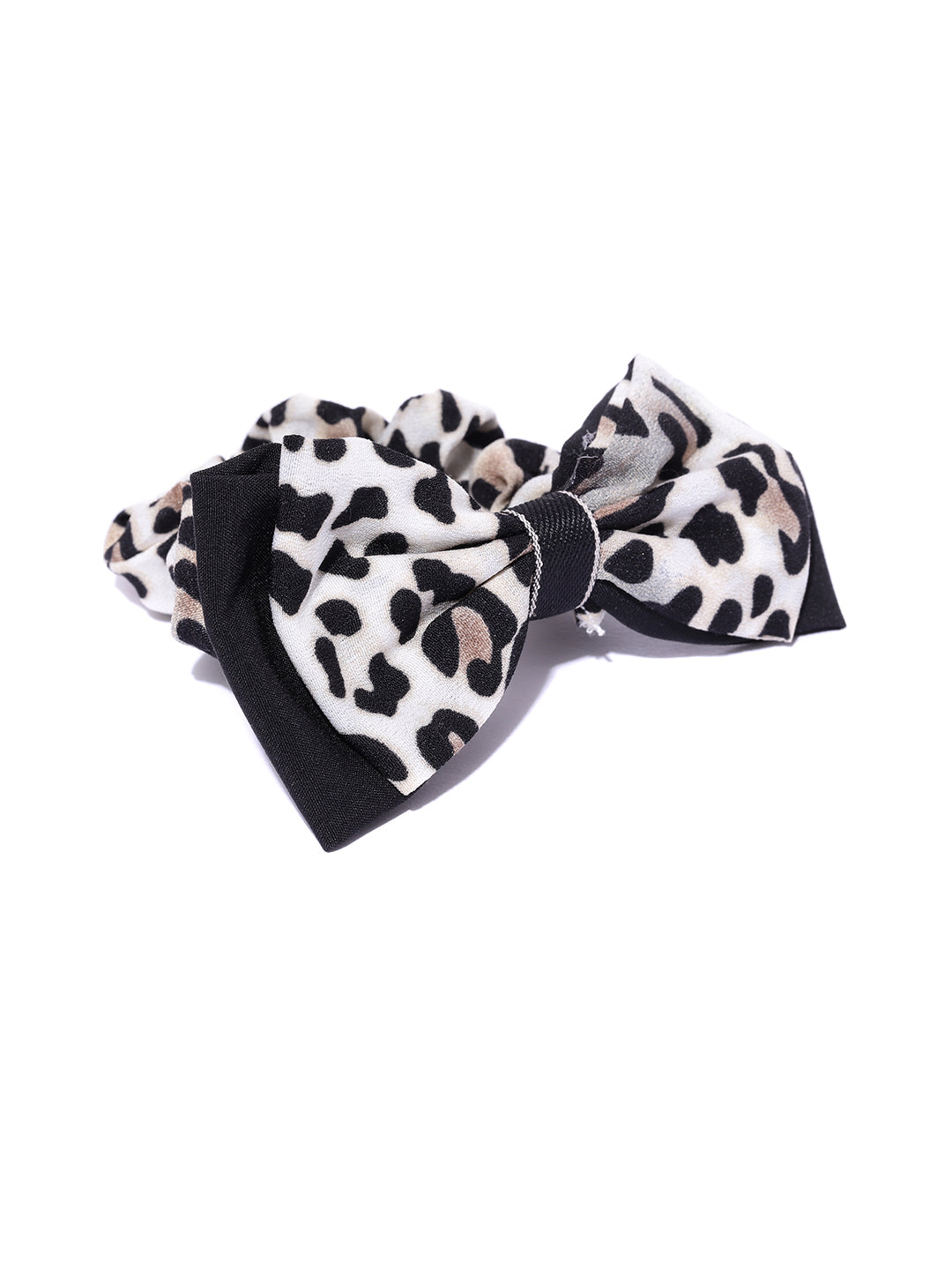 Blueberry animal printed bow scrunchie
