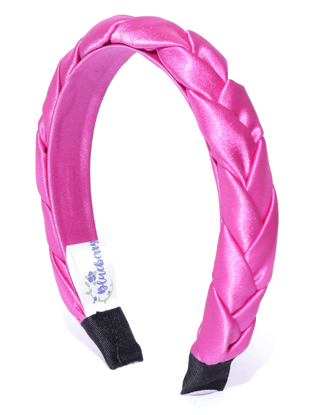 Blueberry pink cross knot detailings satin hairband