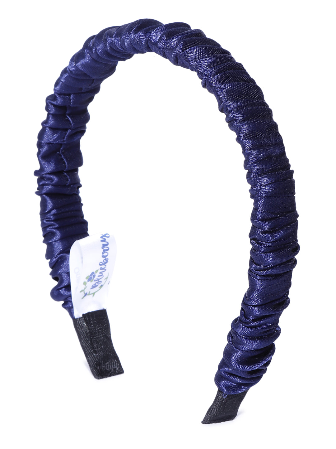 Blueberry navy blue pleated fabric detailing hairband