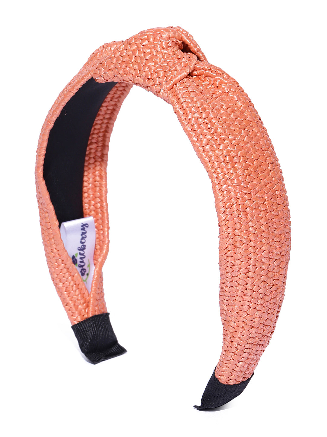 Blueberry Coral jute knot hair band
