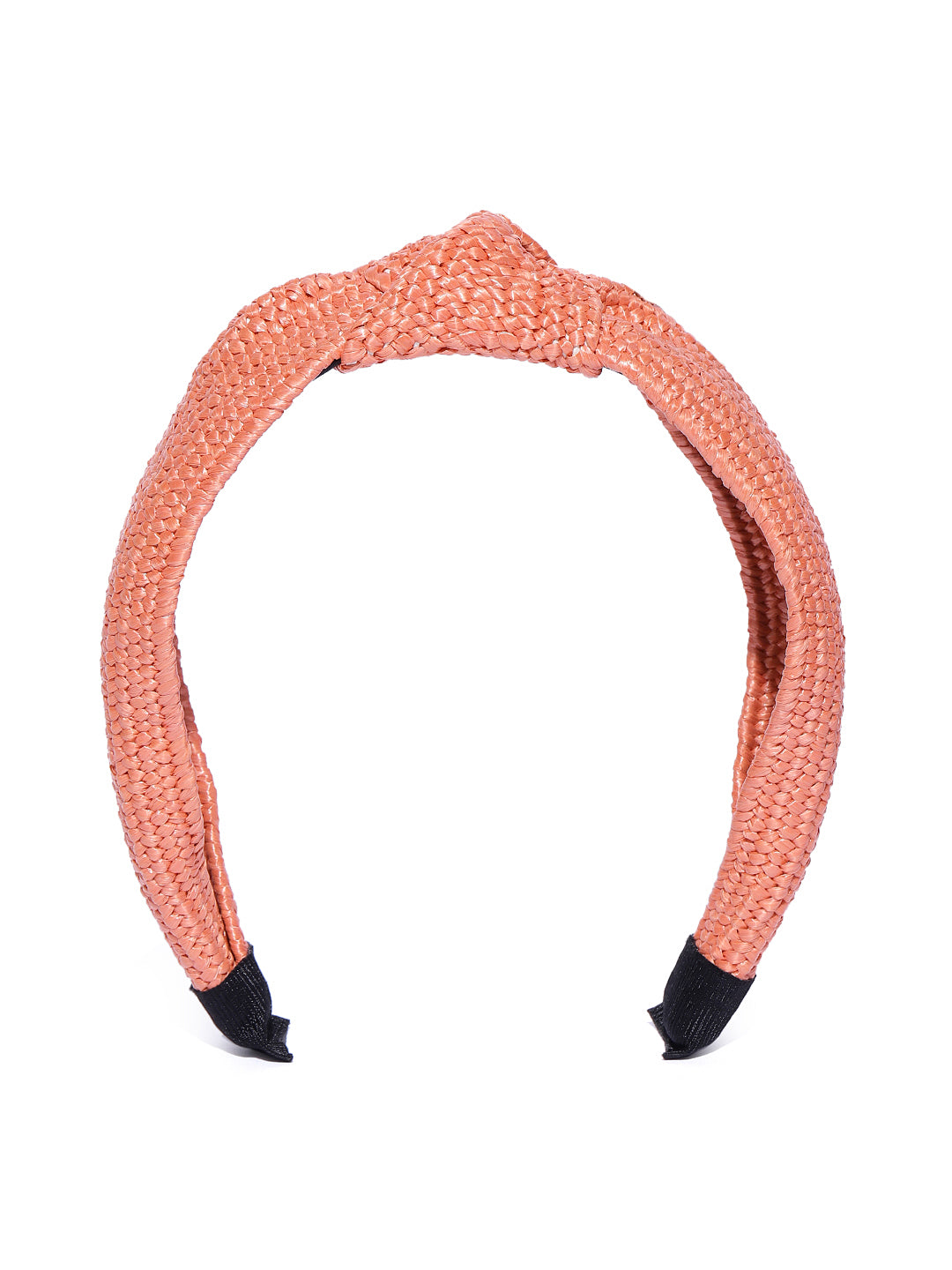 Blueberry Coral jute knot hair band