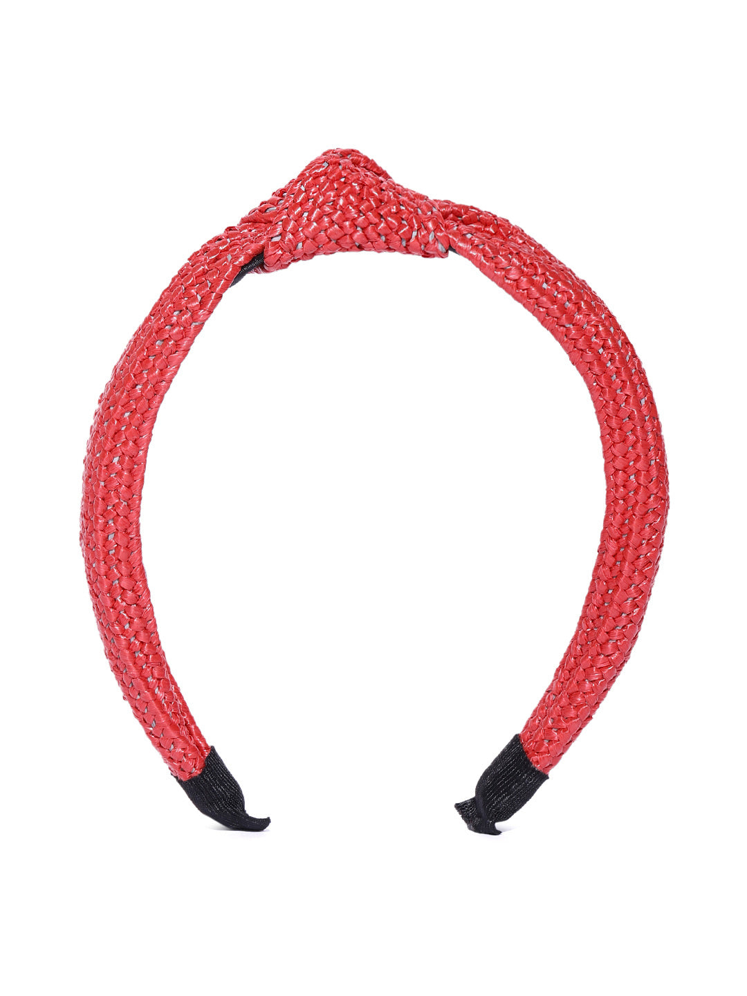 Blueberry red jute knot hair band