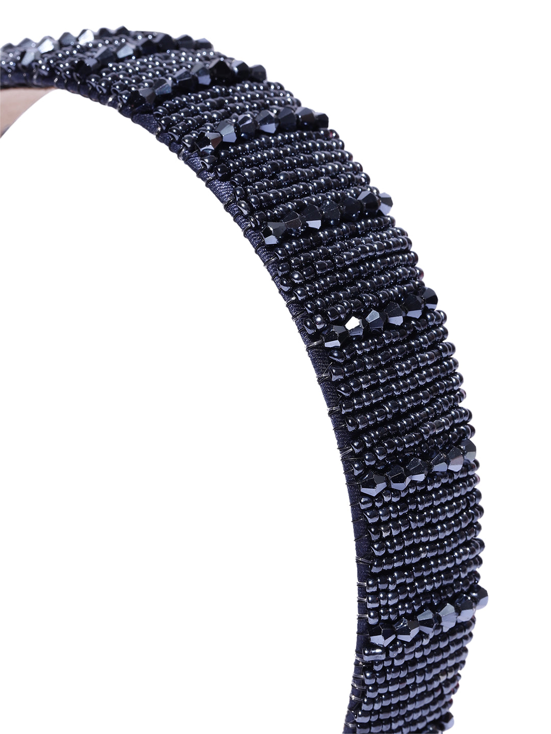 Blueberry blue precious beads detailed hair band