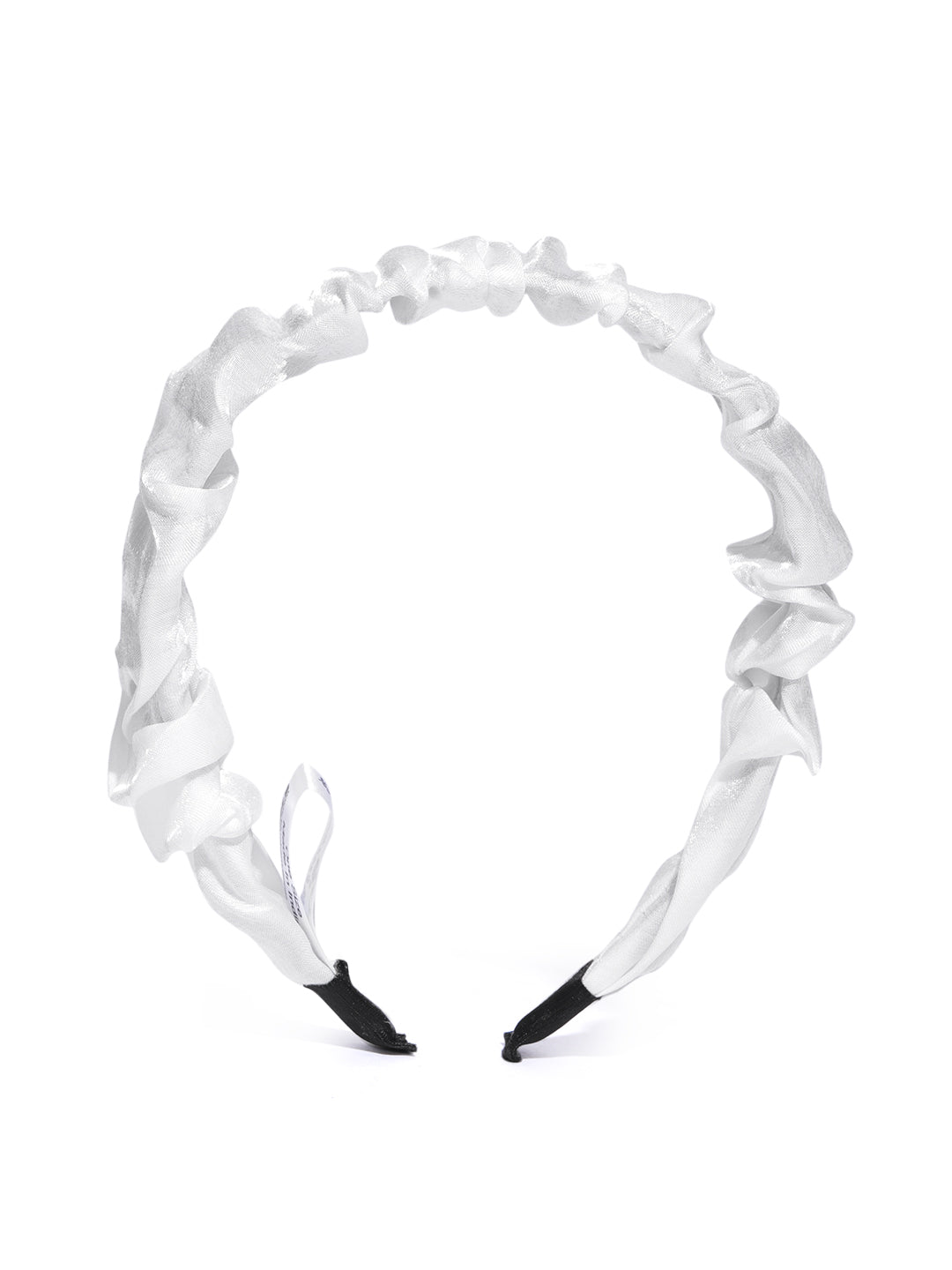 Blueberry white pleated hair band
