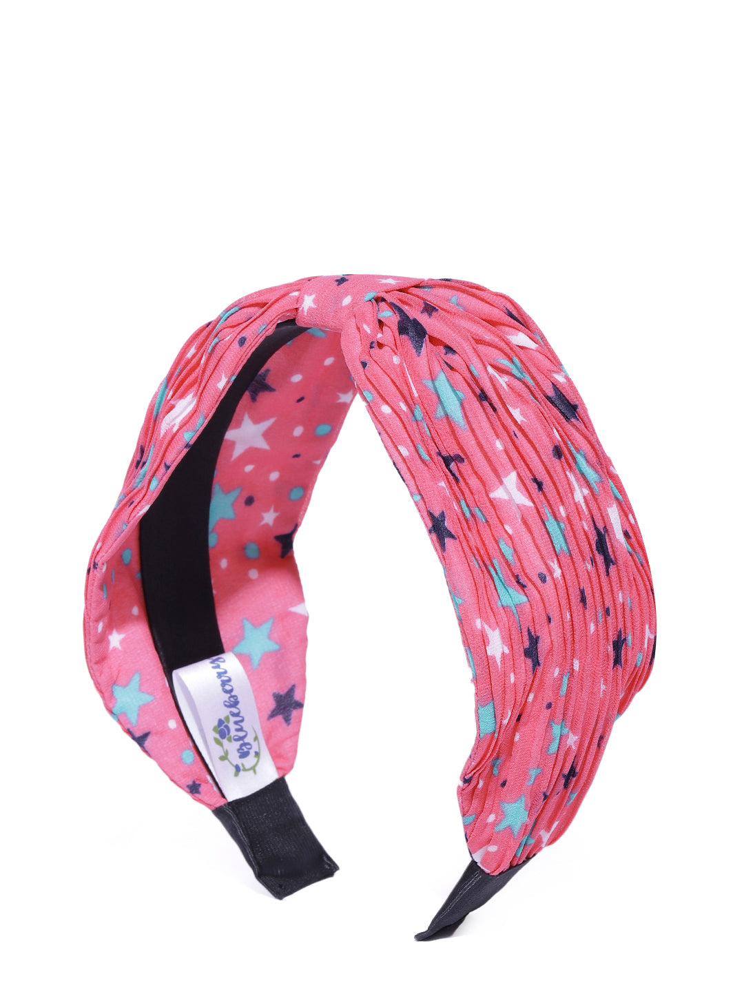 Blueberry printed knot pink hairband