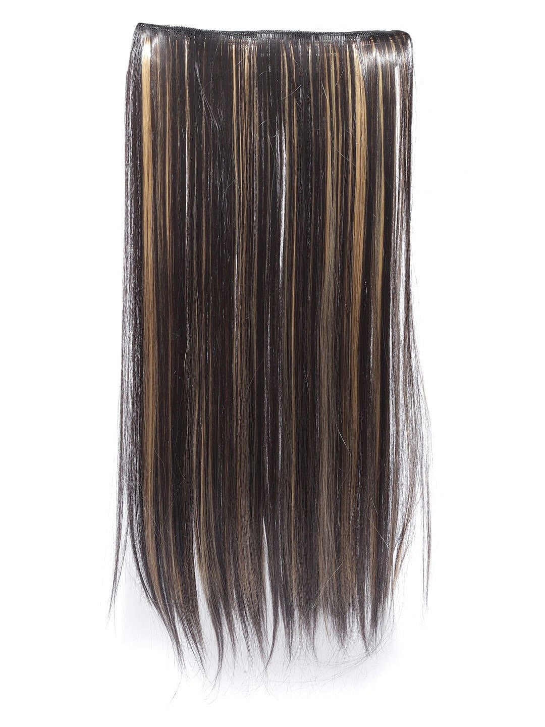 Blueberry golden and brown Straight Hair Extension with 5 clips