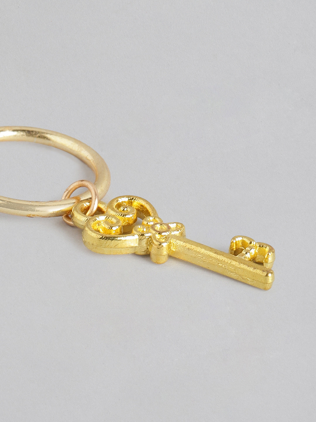 Blueberry Kids gold plated Lock And Key drop earring