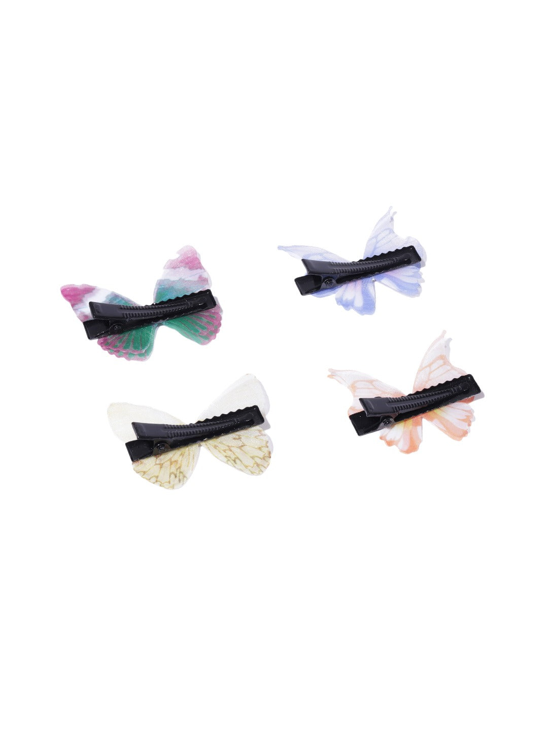 Blueberry KIDS set of 4 multi color butterfly alligator hair clips