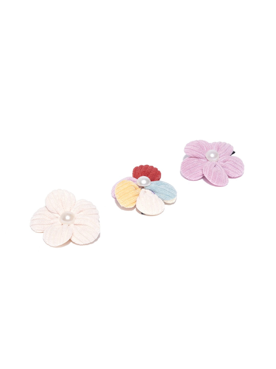 Blueberry KIDS set of 3 flower and pearl detailing alligator hair clips