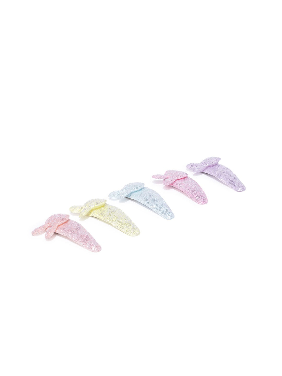 Blueberry KIDS set of 5 Pastel sequins tic tac hair clip