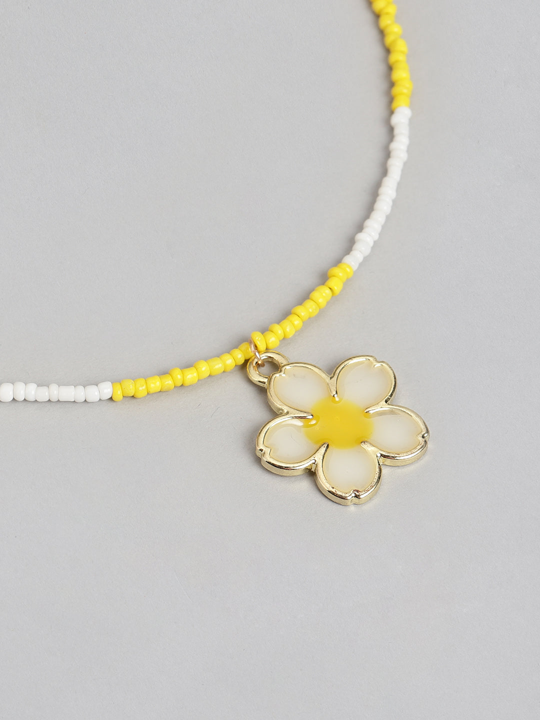 Pink and Yellow Beaded Daisy Necklace – EYE CANDY SWIMWEAR