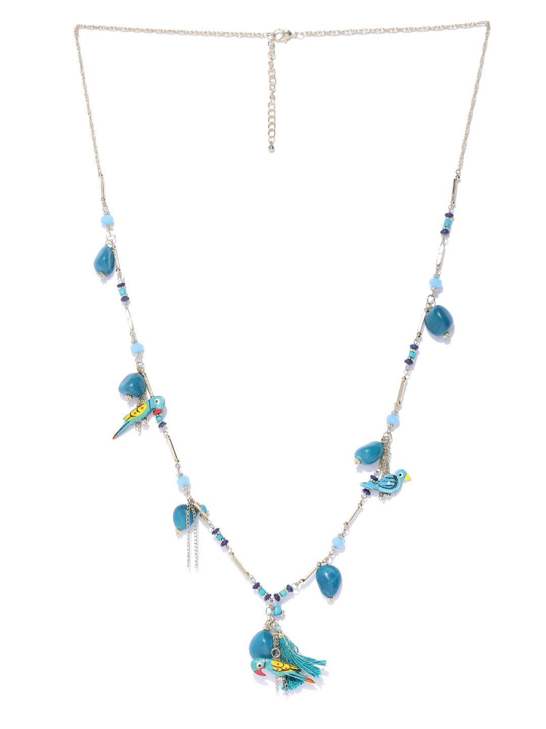Blueberry multi color stone detailing necklace