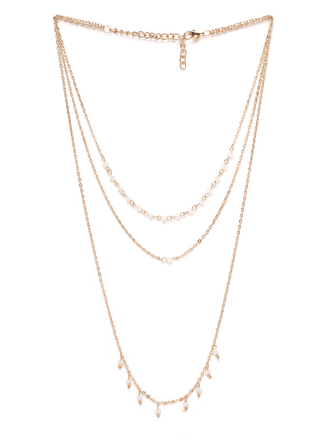 Blueberry gold plated chain layered necklace