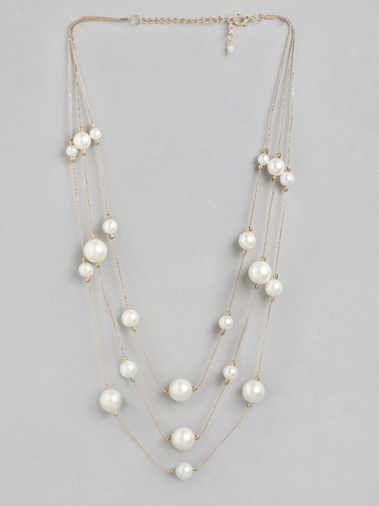 Blueberry Teagan pearl layerd necklace
