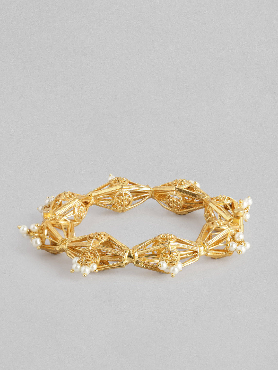 Blueberry gold plated brass metal detailing Cuff