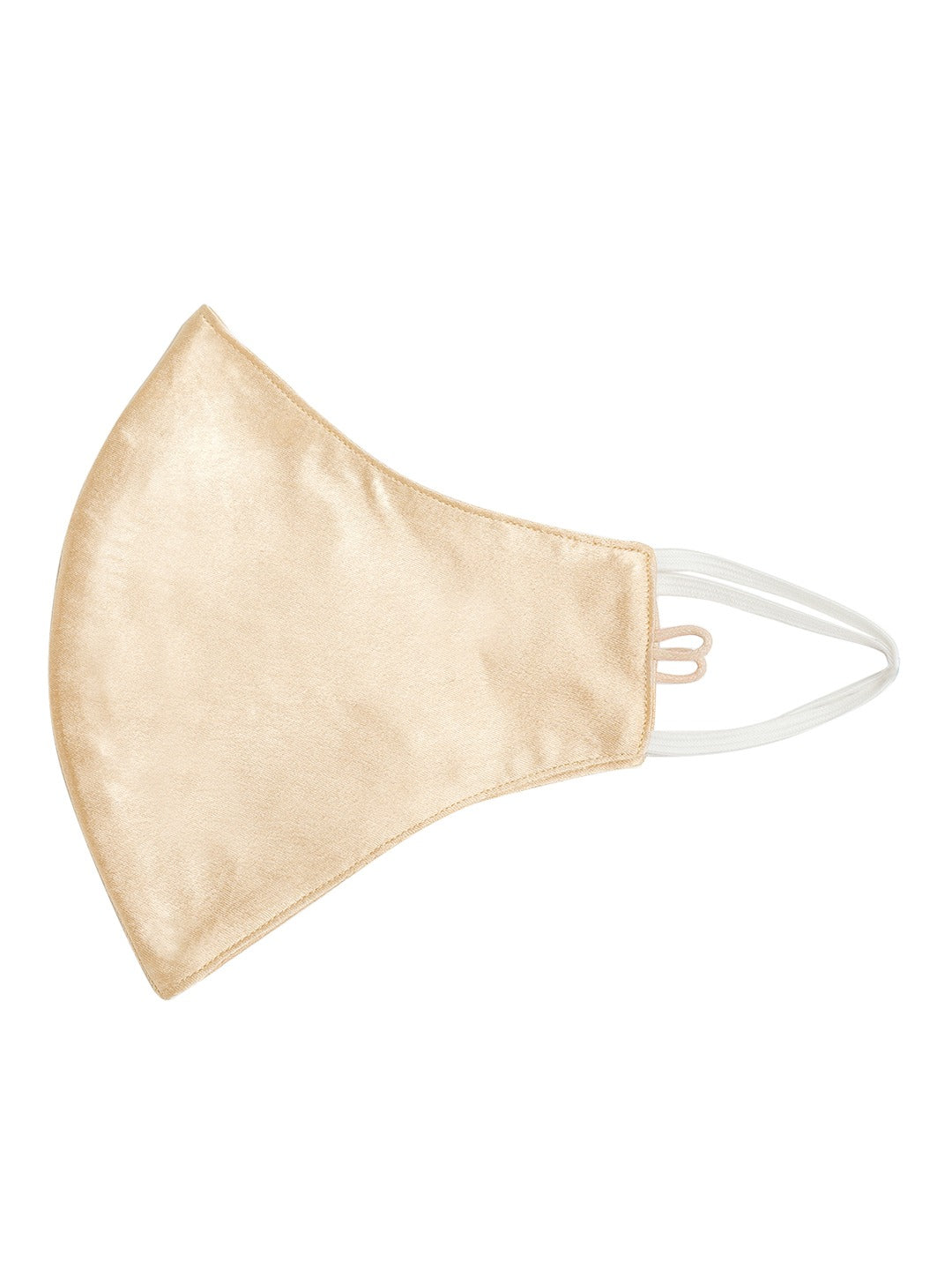Blueberry gold Reusable 2-Ply satin face mask with double tone chain