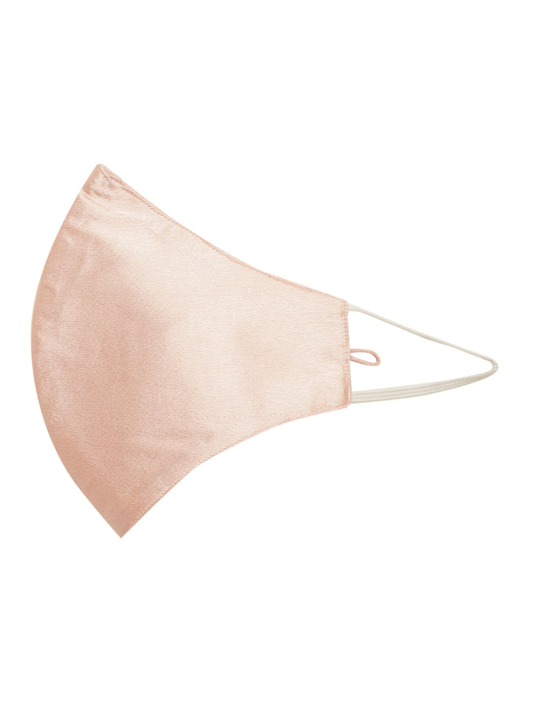 Blueberry baby pink Reusable 2-Ply satin face mask with gold plated chain