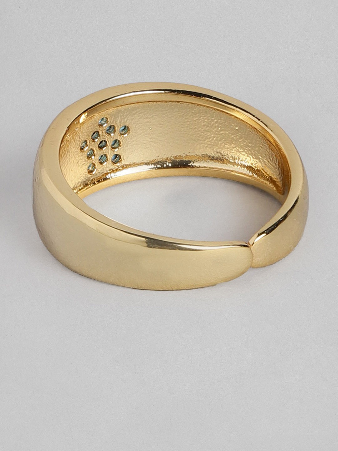 Blueberry gold plated star detailing ring