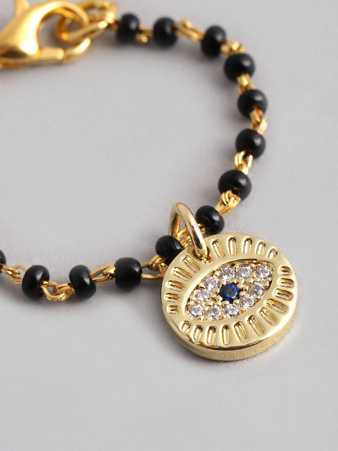Blueberry gold plated Evil Eye bracelet and Watch charm