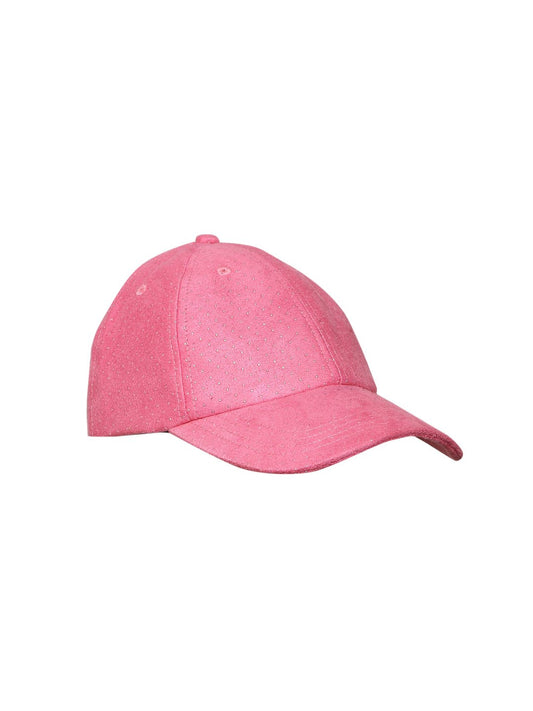 Lazy panda pink dotted soft curved peak cap