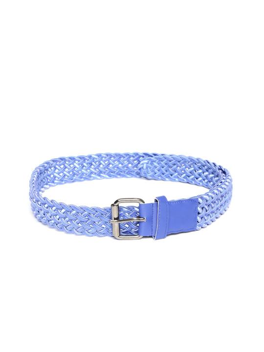 Lazy panda blue braided belt